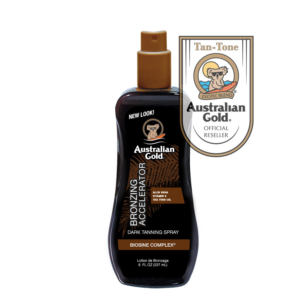 Australian Gold Dark Tanning Accelerator Spray Gel with Bronzer 237ml