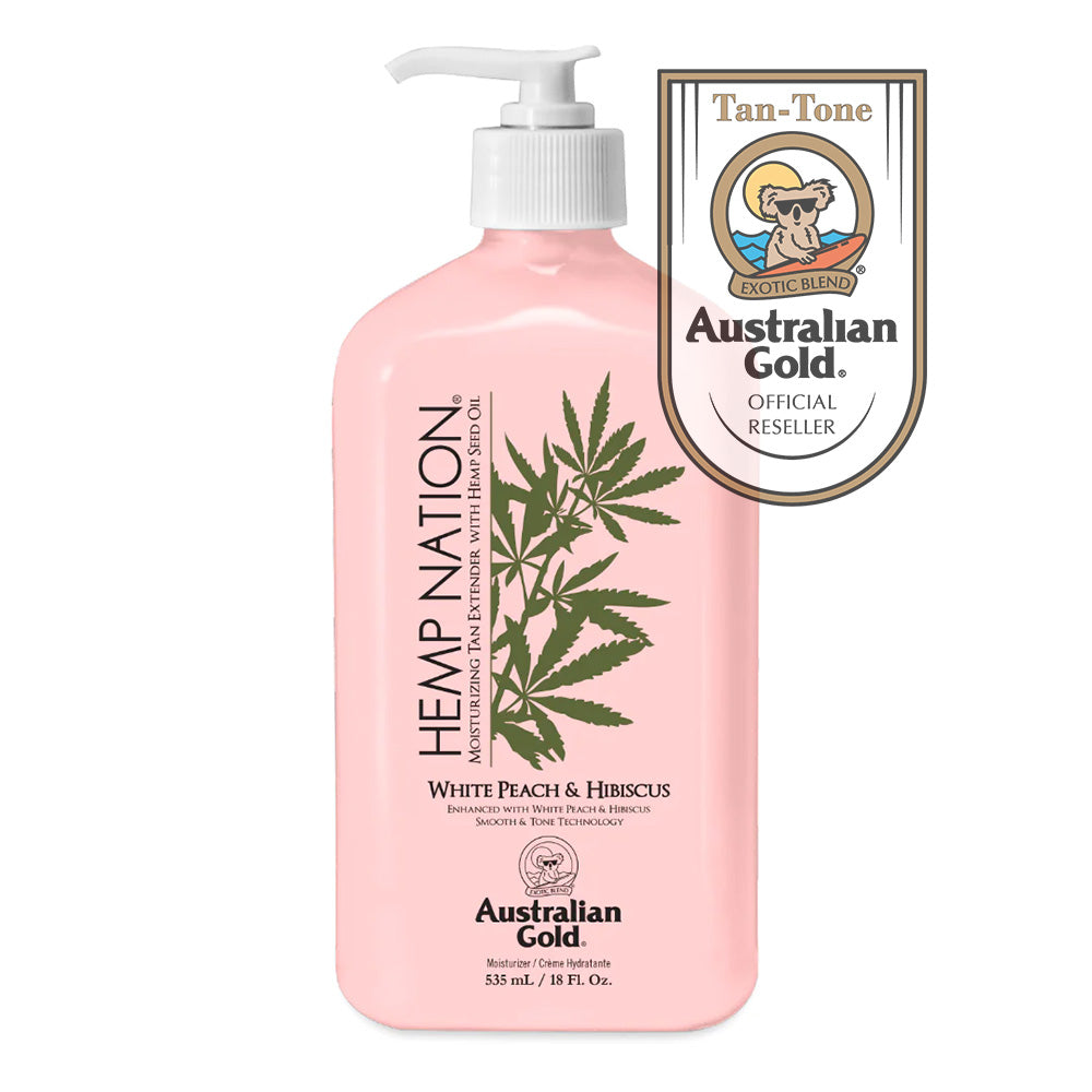 Australian Gold Hemp Nation White Peach & Hibiscus Tan Extender 535ml