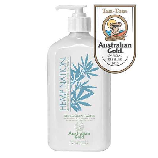 Australian Gold Hemp Nation Aloe & Ocean Water Moisturiser Tan Extender 535ml