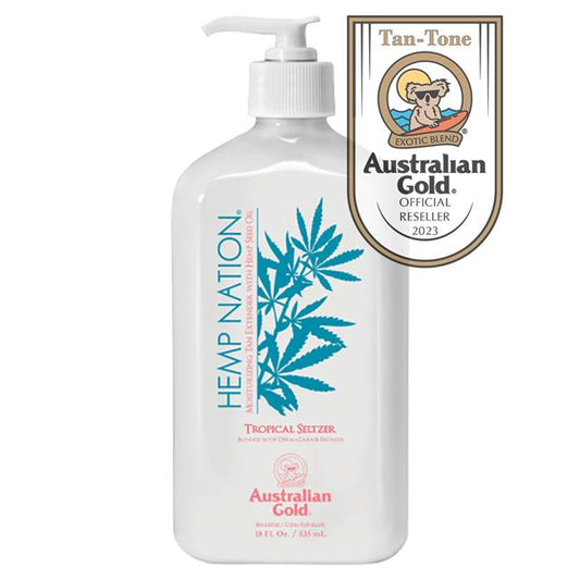 Australian Gold Hemp Nation Tropical Seltzer Moisturiser Tan Extender 535ml