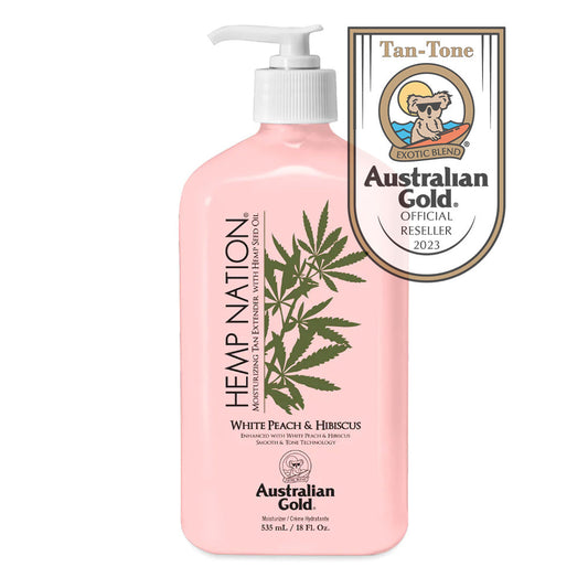 Australian Gold Hemp Nation White Peach & Hibiscus Tan Extender 535ml