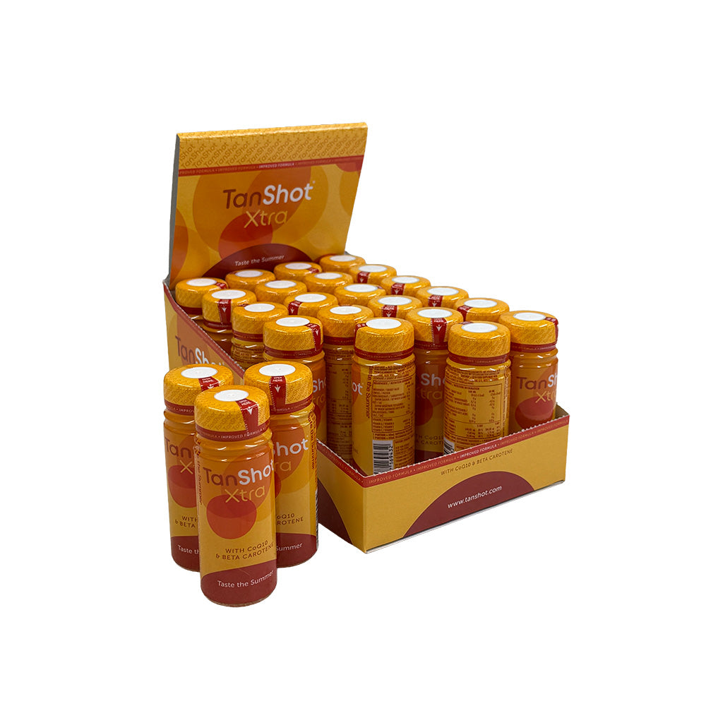 Tanshot Xtra Tanning & Beauty Drink Tanshots (24 bottles + display box)